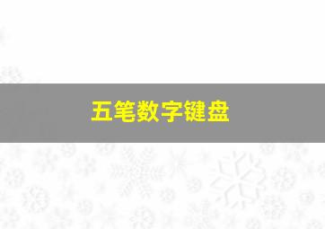 五笔数字键盘