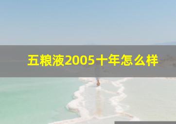 五粮液2005十年怎么样