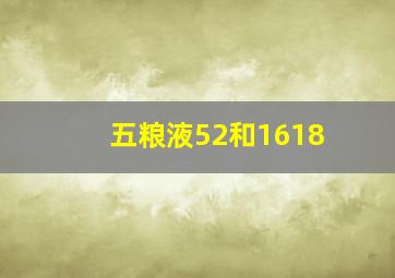 五粮液52和1618