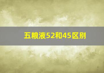 五粮液52和45区别