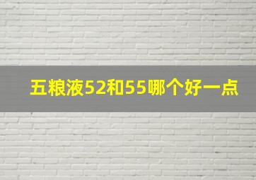 五粮液52和55哪个好一点