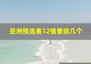 亚洲预选赛12强晋级几个