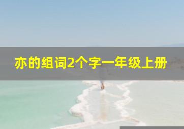 亦的组词2个字一年级上册