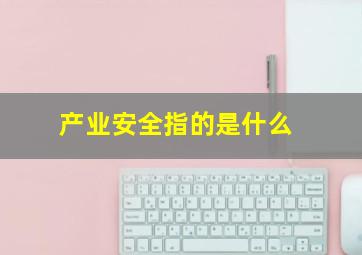 产业安全指的是什么