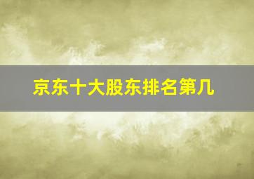 京东十大股东排名第几