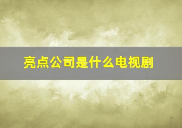 亮点公司是什么电视剧