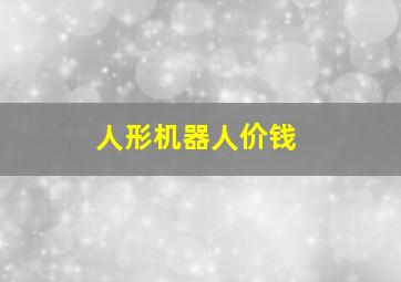 人形机器人价钱