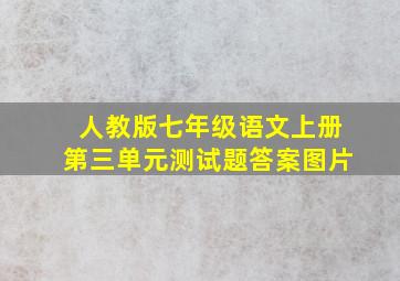 人教版七年级语文上册第三单元测试题答案图片