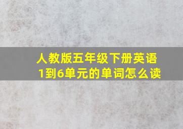 人教版五年级下册英语1到6单元的单词怎么读