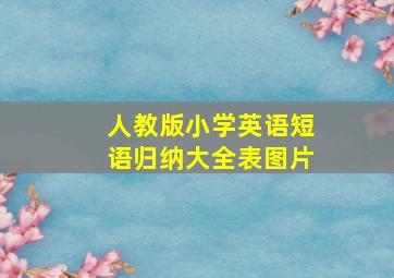 人教版小学英语短语归纳大全表图片