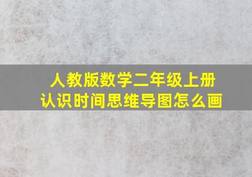 人教版数学二年级上册认识时间思维导图怎么画