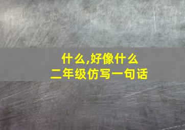 什么,好像什么二年级仿写一句话