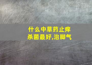 什么中草药止痒杀菌最好,治脚气