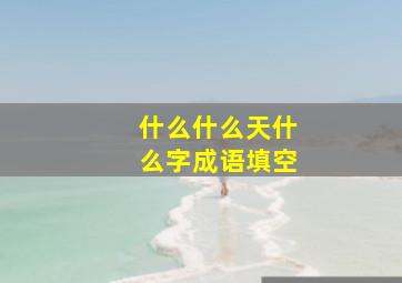 什么什么天什么字成语填空