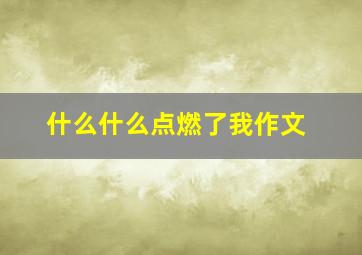 什么什么点燃了我作文