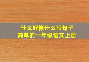 什么好像什么写句子简单的一年级语文上册