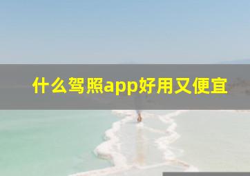 什么驾照app好用又便宜