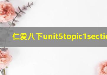 仁爱八下unit5topic1sectiond