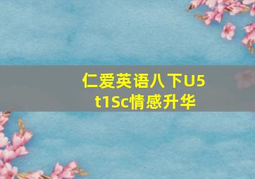 仁爱英语八下U5t1Sc情感升华