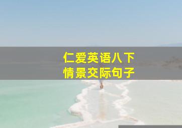 仁爱英语八下情景交际句子