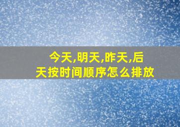 今天,明天,昨天,后天按时间顺序怎么排放