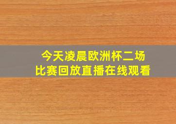 今天凌晨欧洲杯二场比赛回放直播在线观看