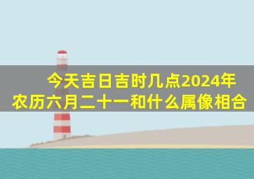 今天吉日吉时几点2024年农历六月二十一和什么属像相合