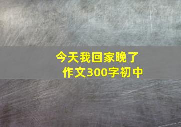 今天我回家晚了作文300字初中