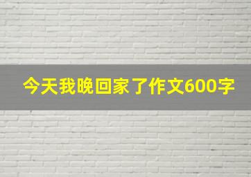 今天我晚回家了作文600字