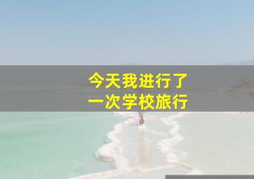 今天我进行了一次学校旅行