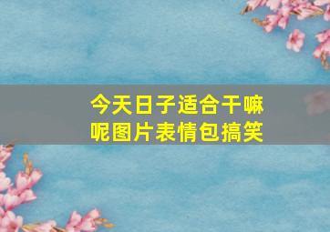 今天日子适合干嘛呢图片表情包搞笑