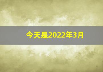 今天是2022年3月