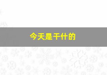 今天是干什的