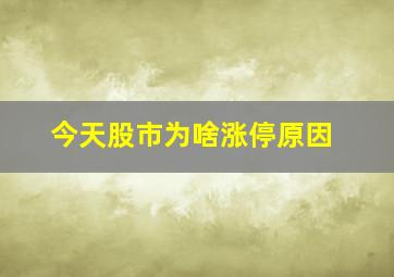 今天股市为啥涨停原因