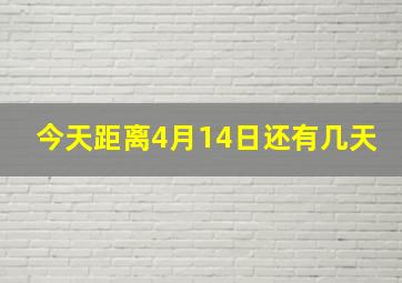 今天距离4月14日还有几天