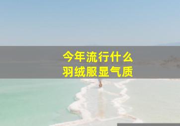 今年流行什么羽绒服显气质