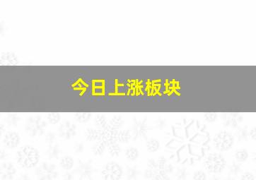 今日上涨板块