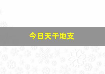 今日天干地支