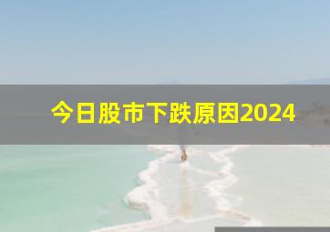 今日股市下跌原因2024