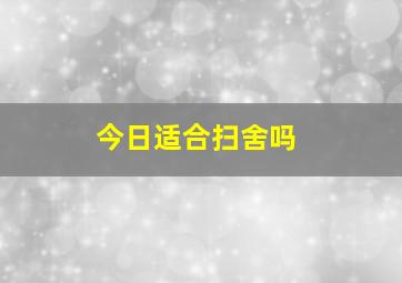 今日适合扫舍吗