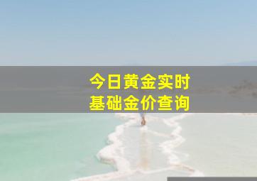 今日黄金实时基础金价查询