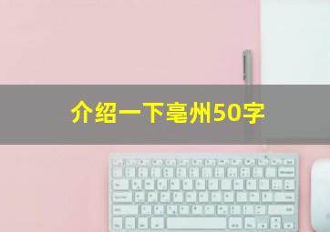 介绍一下亳州50字