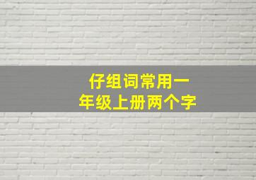 仔组词常用一年级上册两个字