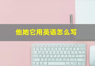 他她它用英语怎么写