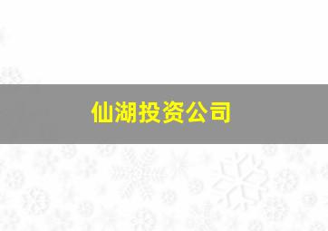 仙湖投资公司