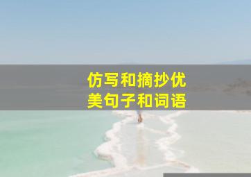 仿写和摘抄优美句子和词语