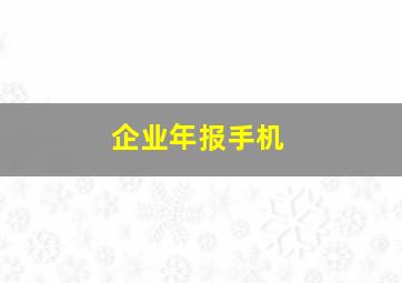 企业年报手机