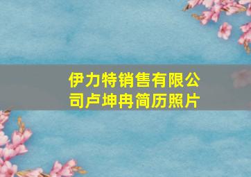 伊力特销售有限公司卢坤冉简历照片