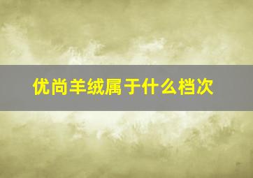 优尚羊绒属于什么档次