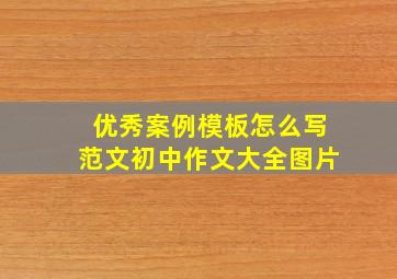 优秀案例模板怎么写范文初中作文大全图片